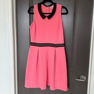 Elle Coral Pink Kids Dress with Black Accents